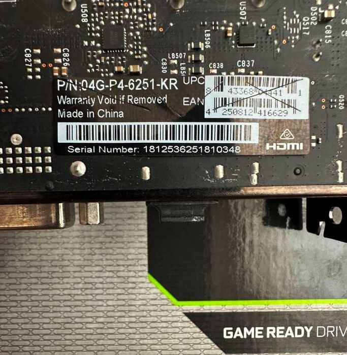 EVGA geforce GTX 1050Ti 4G