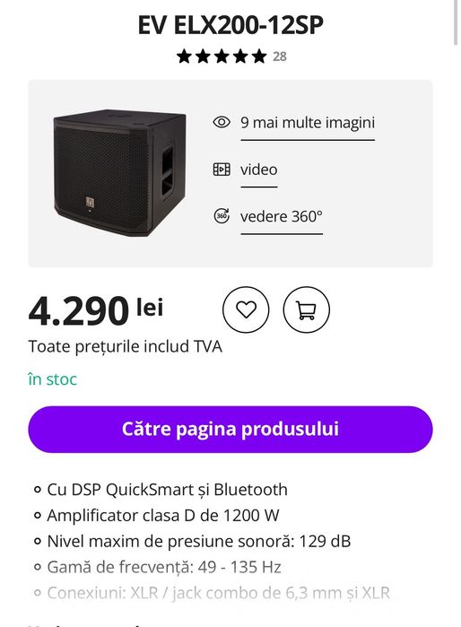 Boxe Dinacord VL62 + sub Electro-voice