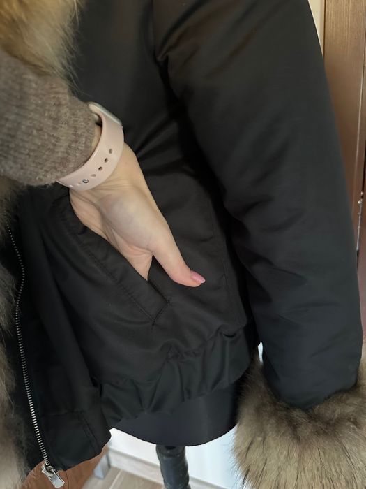 Зимно яке с естествен косъм