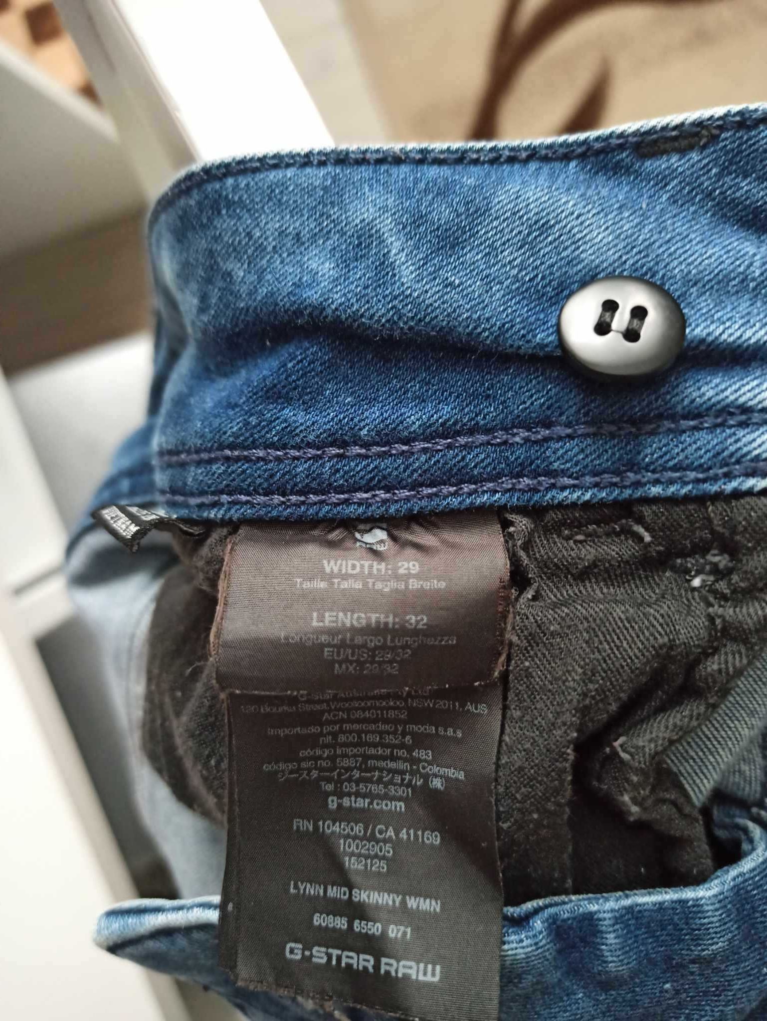 Blugi regular / Skinny fit dama G-Star Raw marime 29 talie/ 32 lungime
