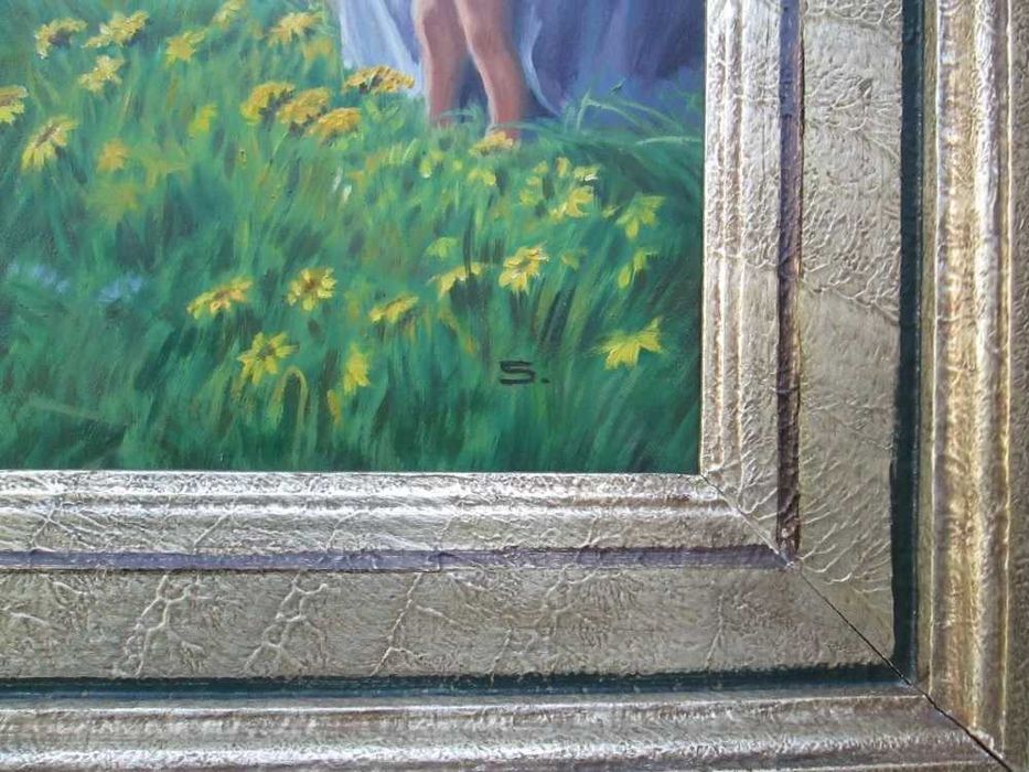 Tablou, Pictura in Ulei, Scena cu nuduri, Dimensiune Mare  118 x 89 cm