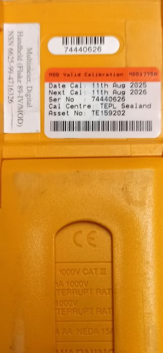 Multimetru Fluke 89 IV Multimeter True RM calibrat S