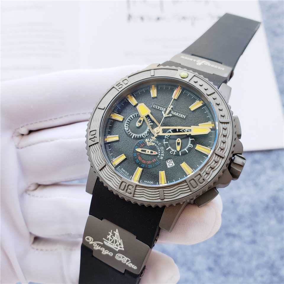 Ulysse Nardin Marine Black Sea Ceas cu cuarț pentru bărbați