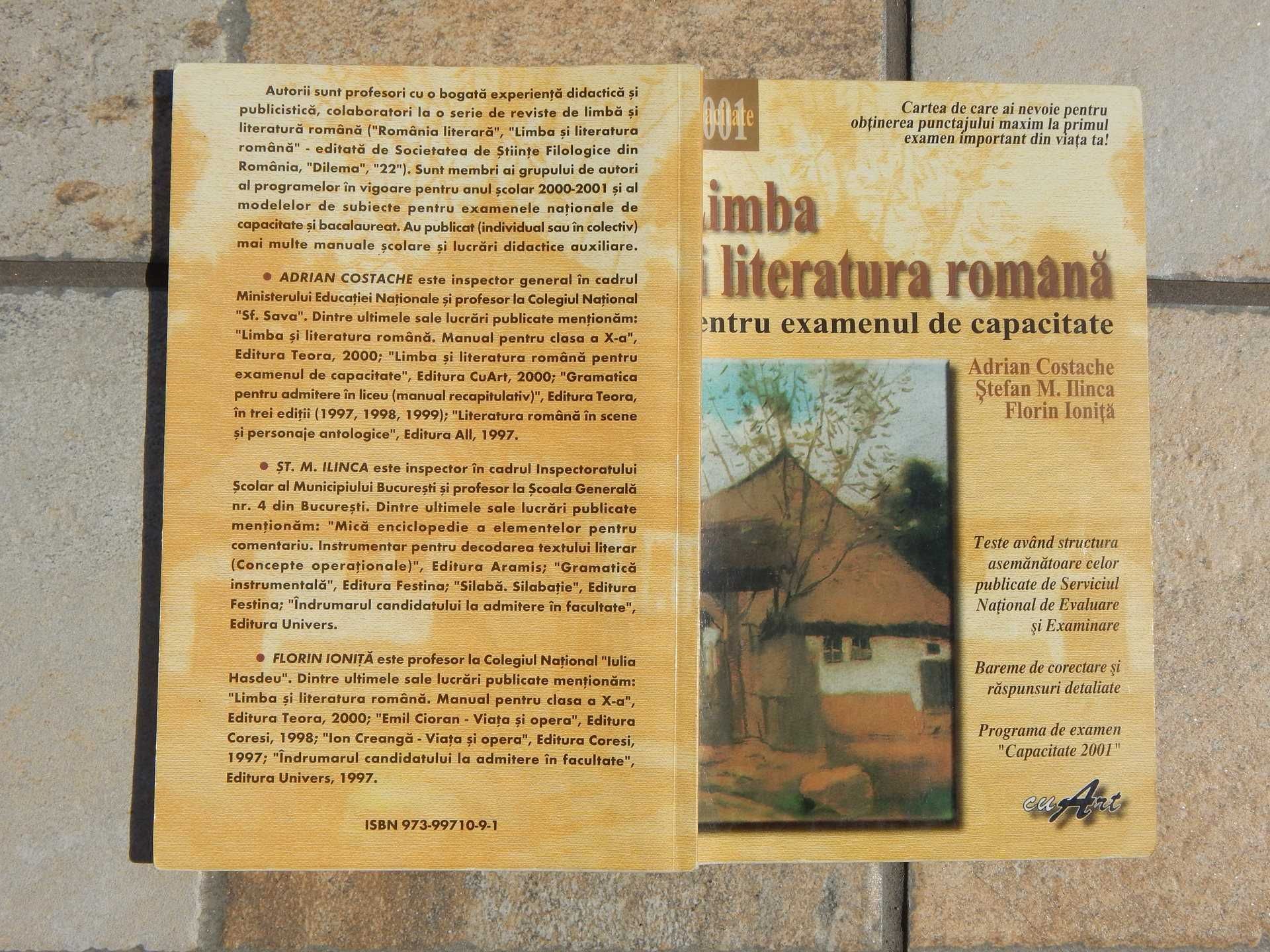 Limba si literatura romana pt examenul de capacitate ed cuART 2001