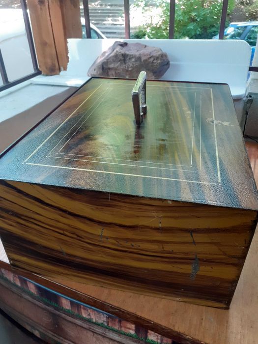 Стара каса сейф касетка банка с ключ