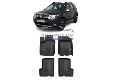 Гумени стелки зa Dacia Duster 2010-2018 г., ProLine 3D