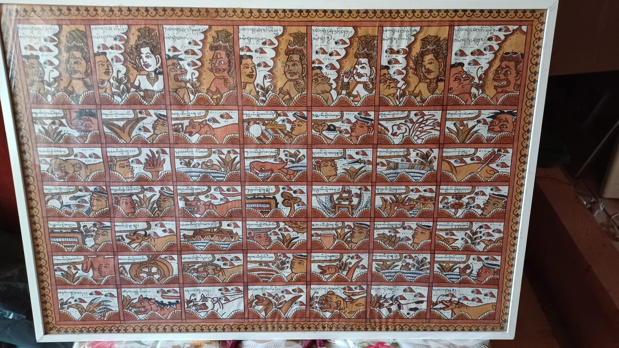 Tablou pictat pe mătase poze reale tablou  tema indiana