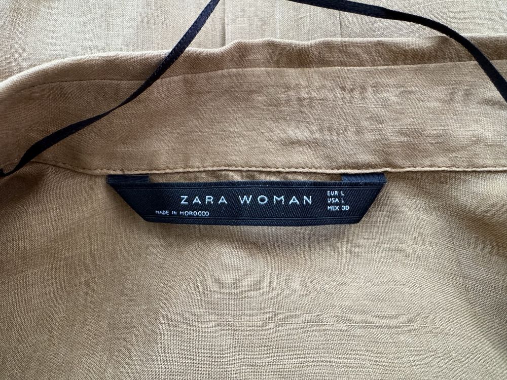 Рубашка Zara, очень тонкая лёгкая,х/б, разм.L