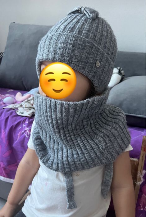 Детская зимняя шапка 1-2года