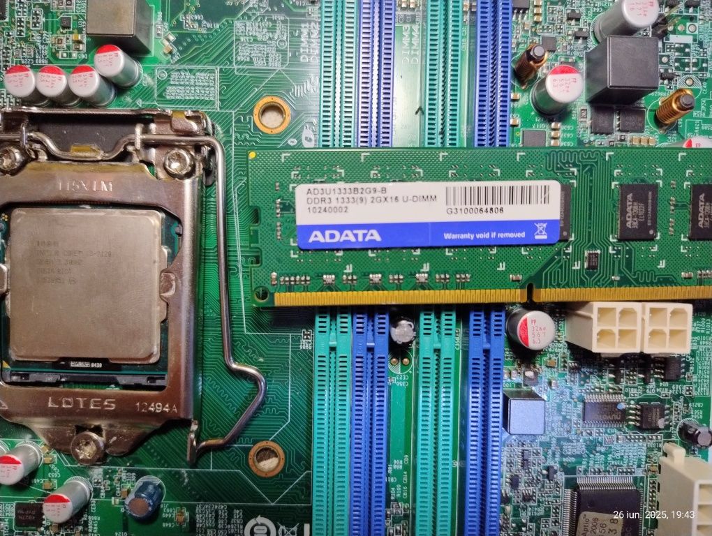 Placă de bază Lenovo IS7XM + i3-2120 + 2GB DDR3 – pentru piese / proi