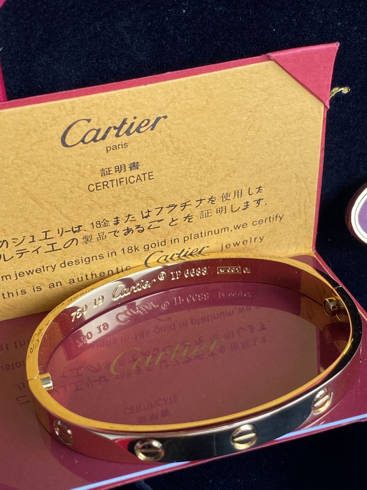 Bratară Cartier LOVE 19 Aur 750