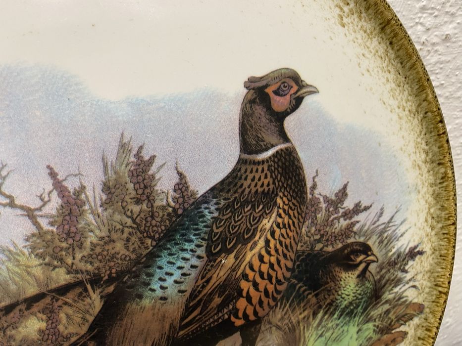 Винтидж италианска чиния с фазан Ceramica VARM 1980 г