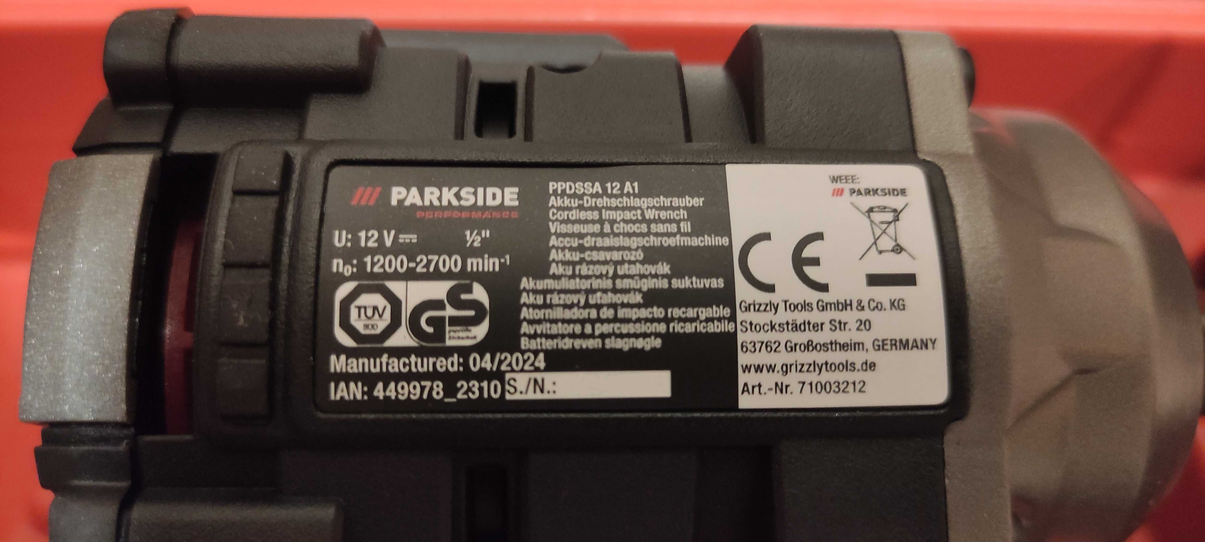 PARKSIDE PERFORMANCE 12 V акумулаторен ударен гайковерт PPDSSA 12 A1