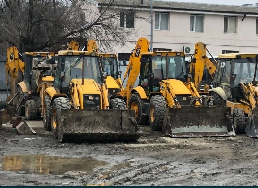 Услуги трактора 3в1. Экскаватор погрузчик. Гидромолот