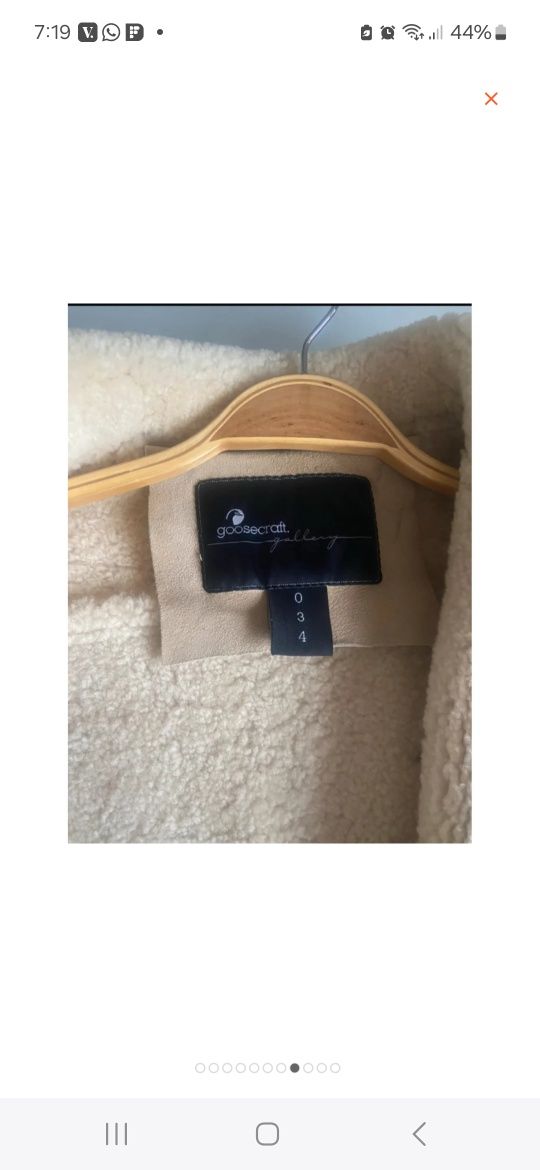Cojoc biker GOOSECRAFT din piele naturală întoarsă