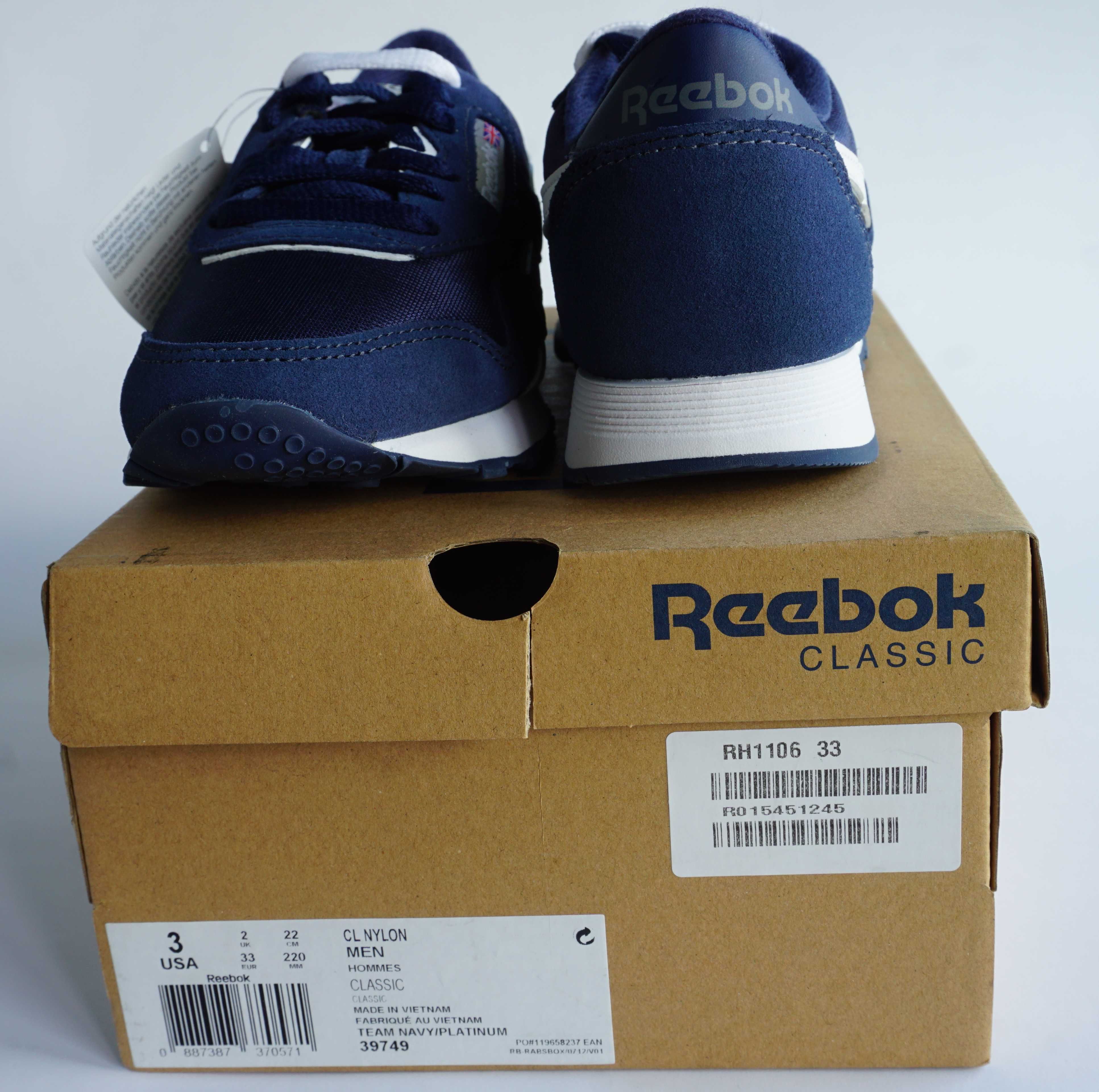 Adidasi Reebok Classic Nylon 33EU - factura garantie