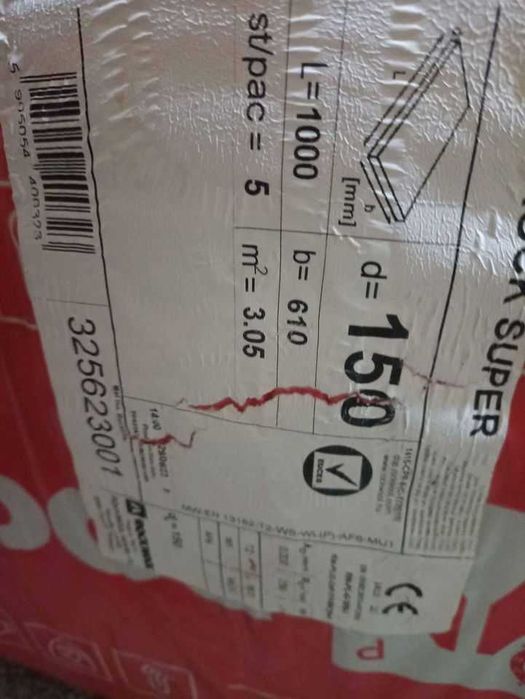 Placi pentru izolare din vata sticla 1000*61*15 cm