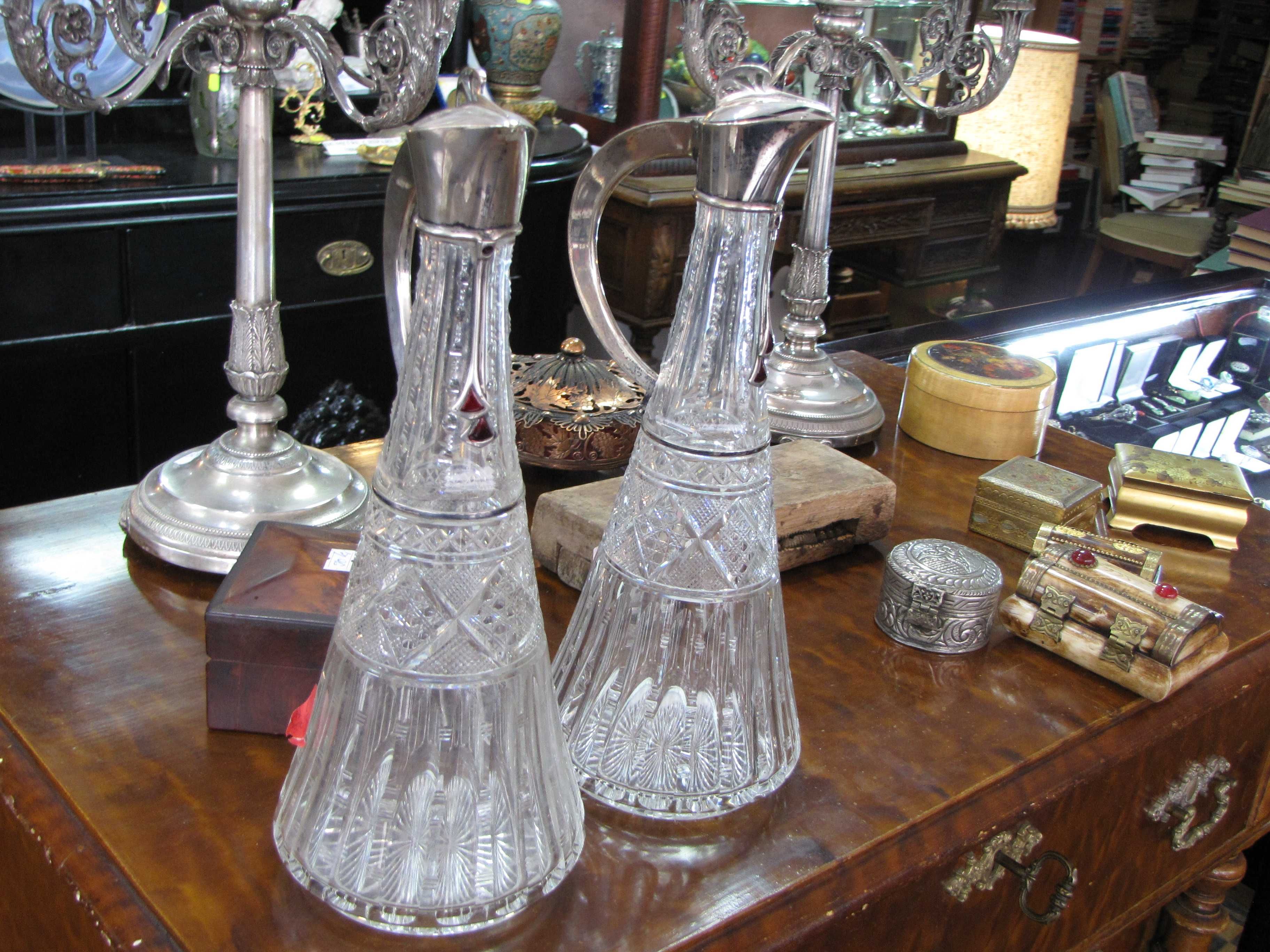 Carafe cristal argint