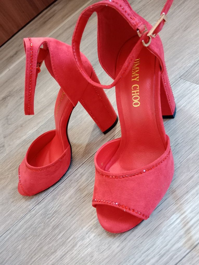 Новый, красный, Итальянский Туфли