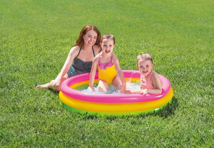 Детски надуваем басейн Intex Sunset Glow, среден, 114 х 25 см, 131 лит