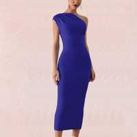 Bodycon Collection ~ Ally Midi Dress (Royal Blue / L)