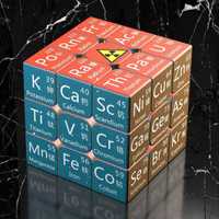 Cub Rubik Genial: chimie. Tabelul Periodic. Ușor, stickerless, rapid.