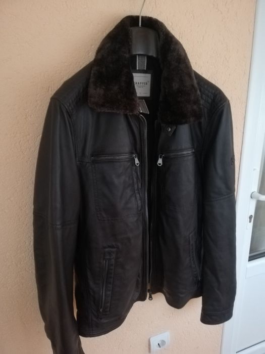 Geaca piele bărbati Trapper xl