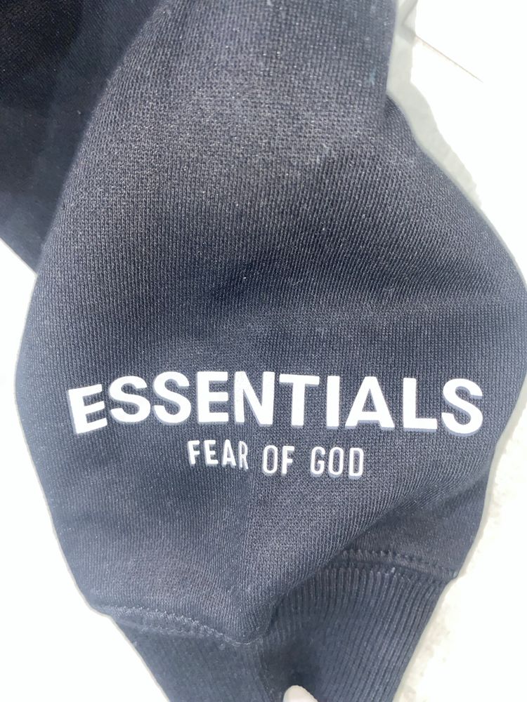 Essentials Fear Of God Hoodie Black (S oversized)