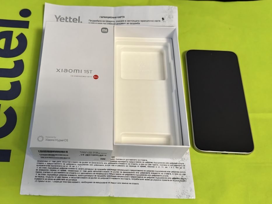 КАТО НОВ 512GB Xiaomi 15T 12GB 5G Yettel Гаранция 2028г. Gray