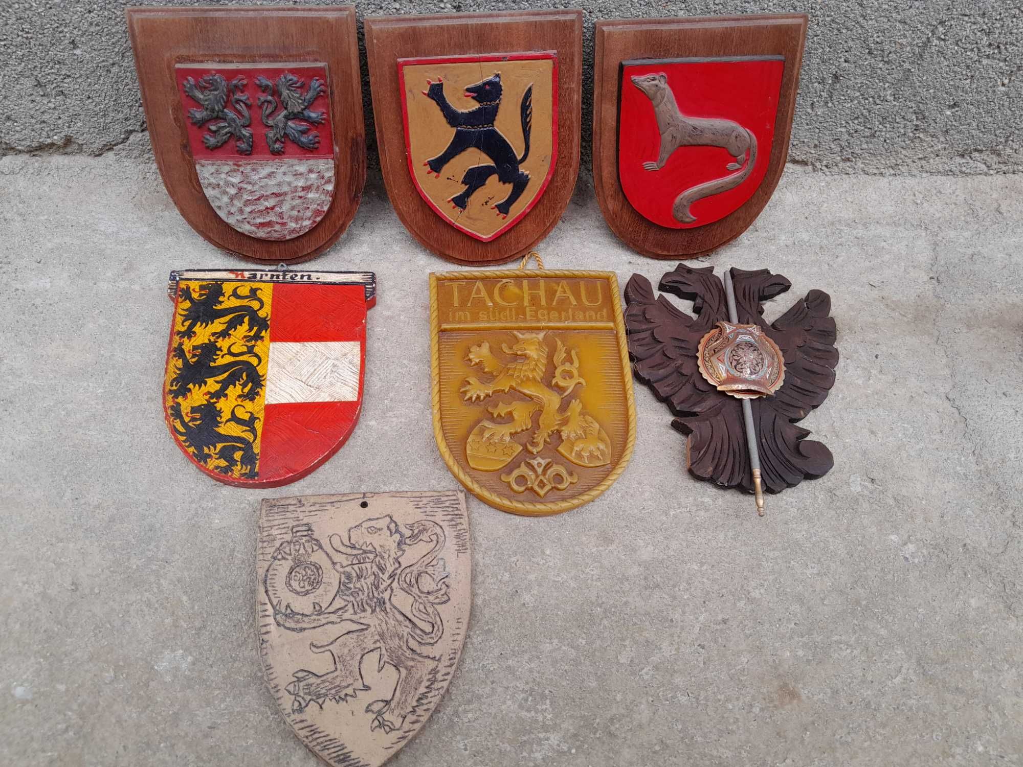 Lot colectie 7 blazon vechi emblema veche Austria Germania vintage