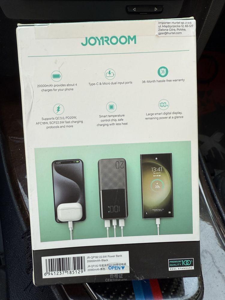 Baterie Externa Portabila Joyroom NOUĂ 22,5w 20000mah