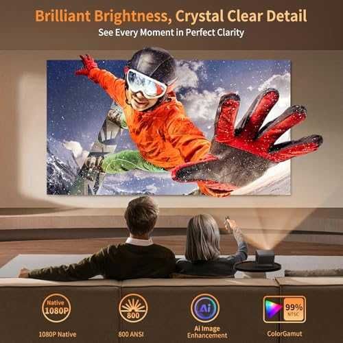 Нов Мощен 1080P 4K проектор INFGO WiFi 6 800 ANSI Автоматична корекция