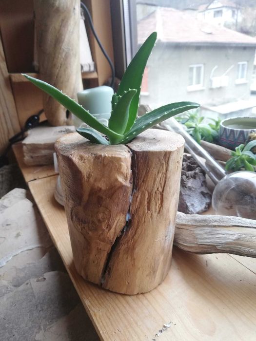 Ръчни дървени саксии