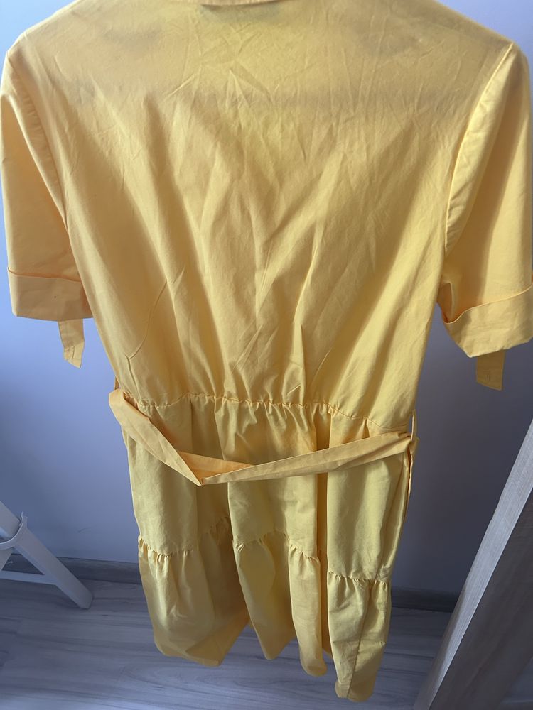 Rochie tip camasa galbena