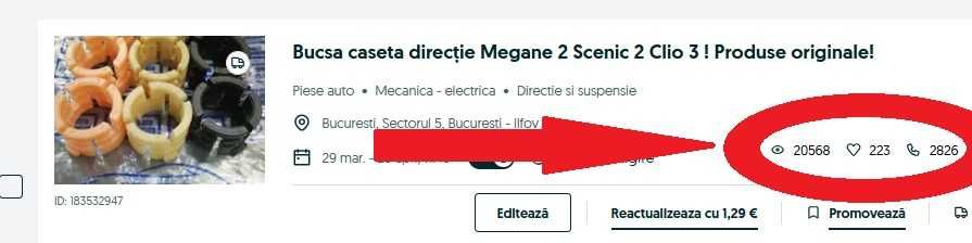 Bucsa caseta direcție Megane 2 Scenic 2 Clio 3 ! Produse originale!