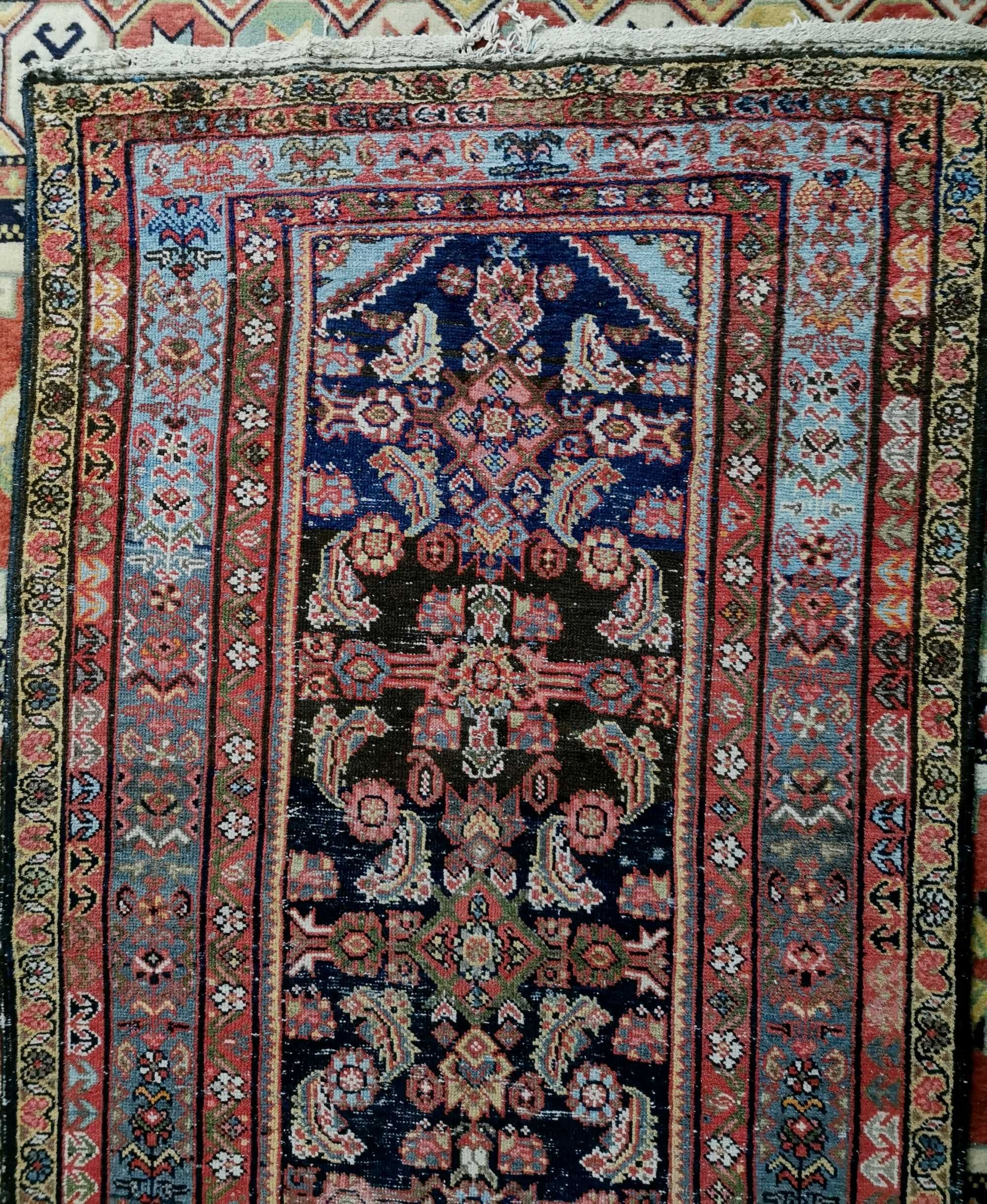 Covor oriental vechi Azerbaidjan 400x108 cm – lână, manual