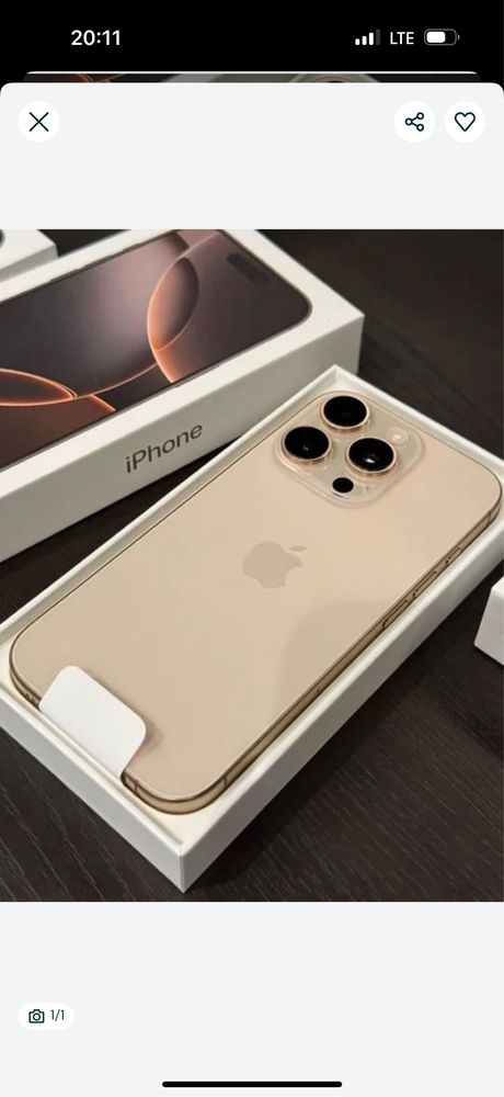 Iphone 16 pro max 256 tali