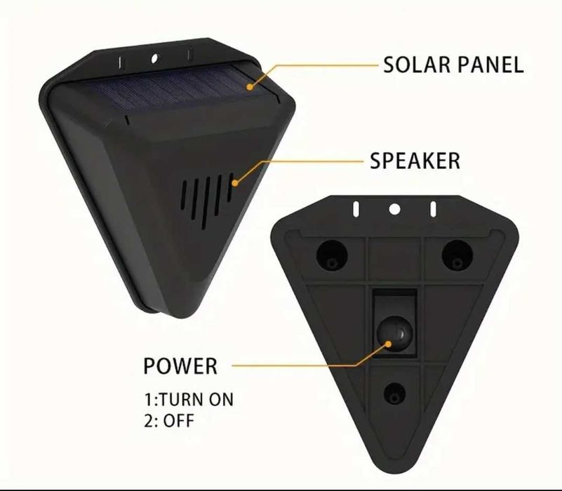 Dispozitiv solar de respingere a păsărilor cu 13 sunete