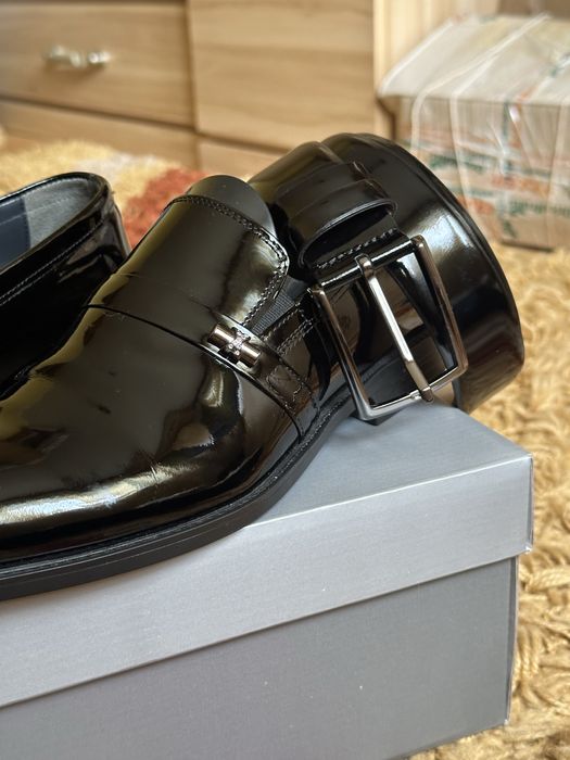 Pantofi barbati eleganti de lac fara siret NOI