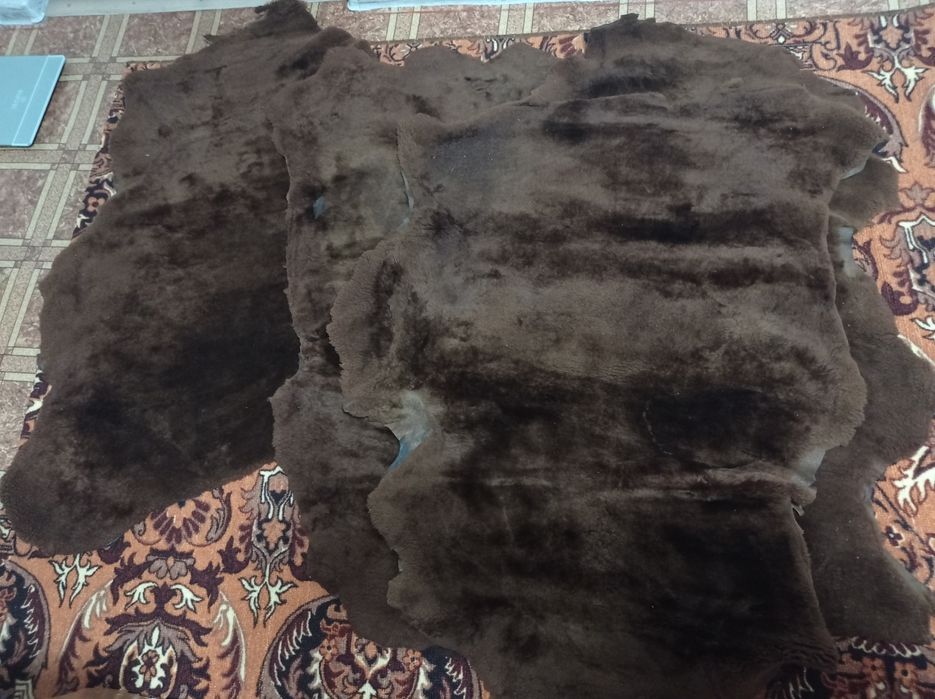 Шкурка Цигейка овчина натуральная,цвет коричневый