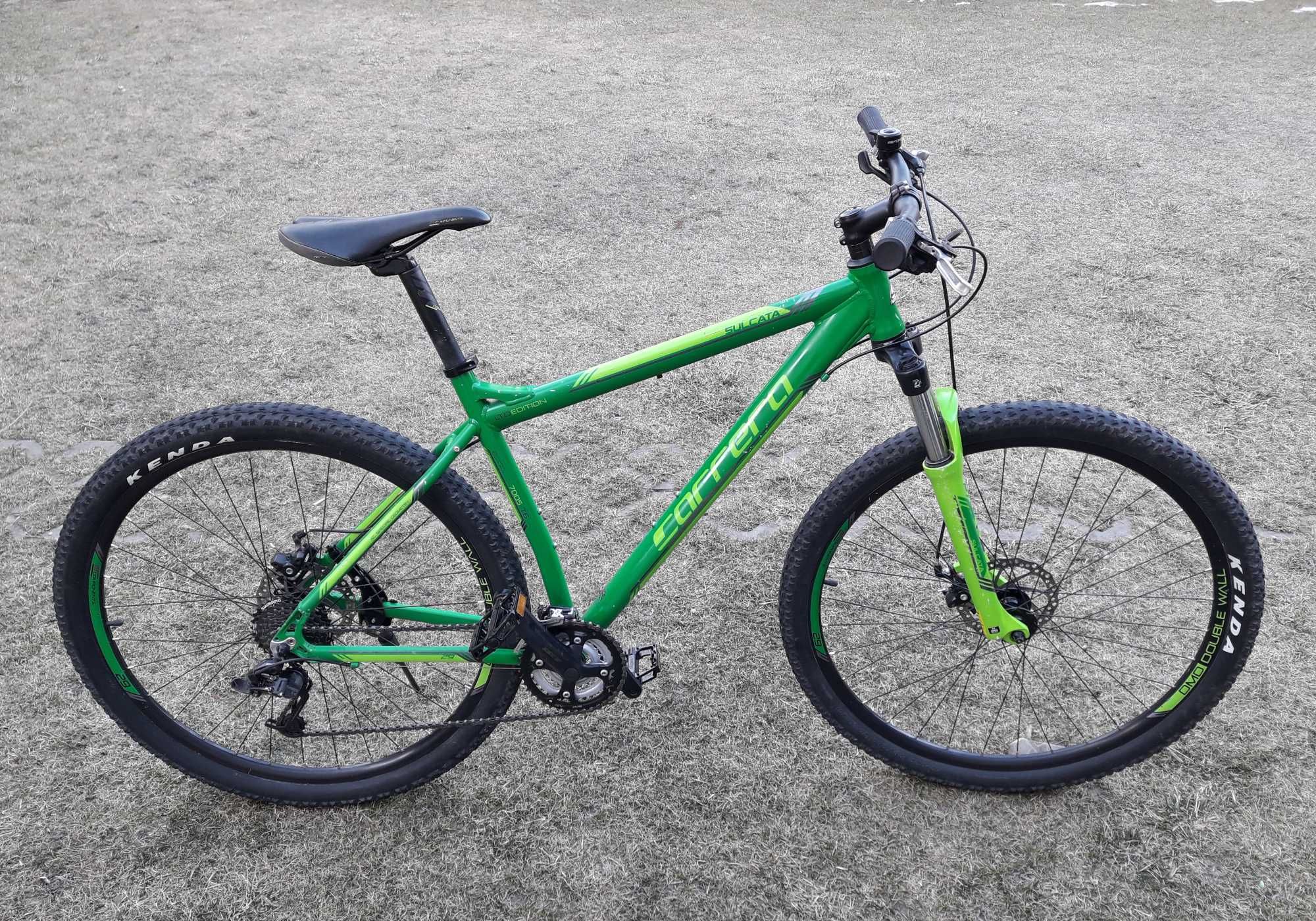 Bicicletă MTB 29’ Carrera Sulcata, 24 viteze, ALU frână disc - verde