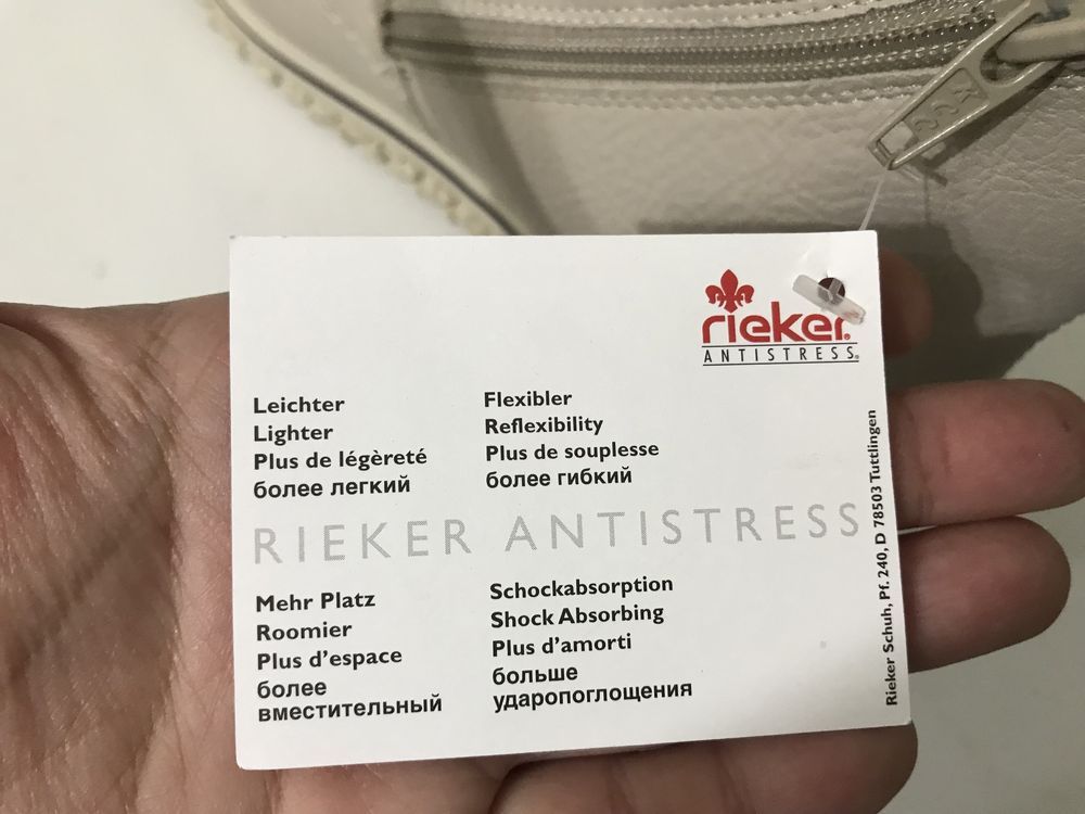 Новые сапожки Rieker 36 р-р на цигейке