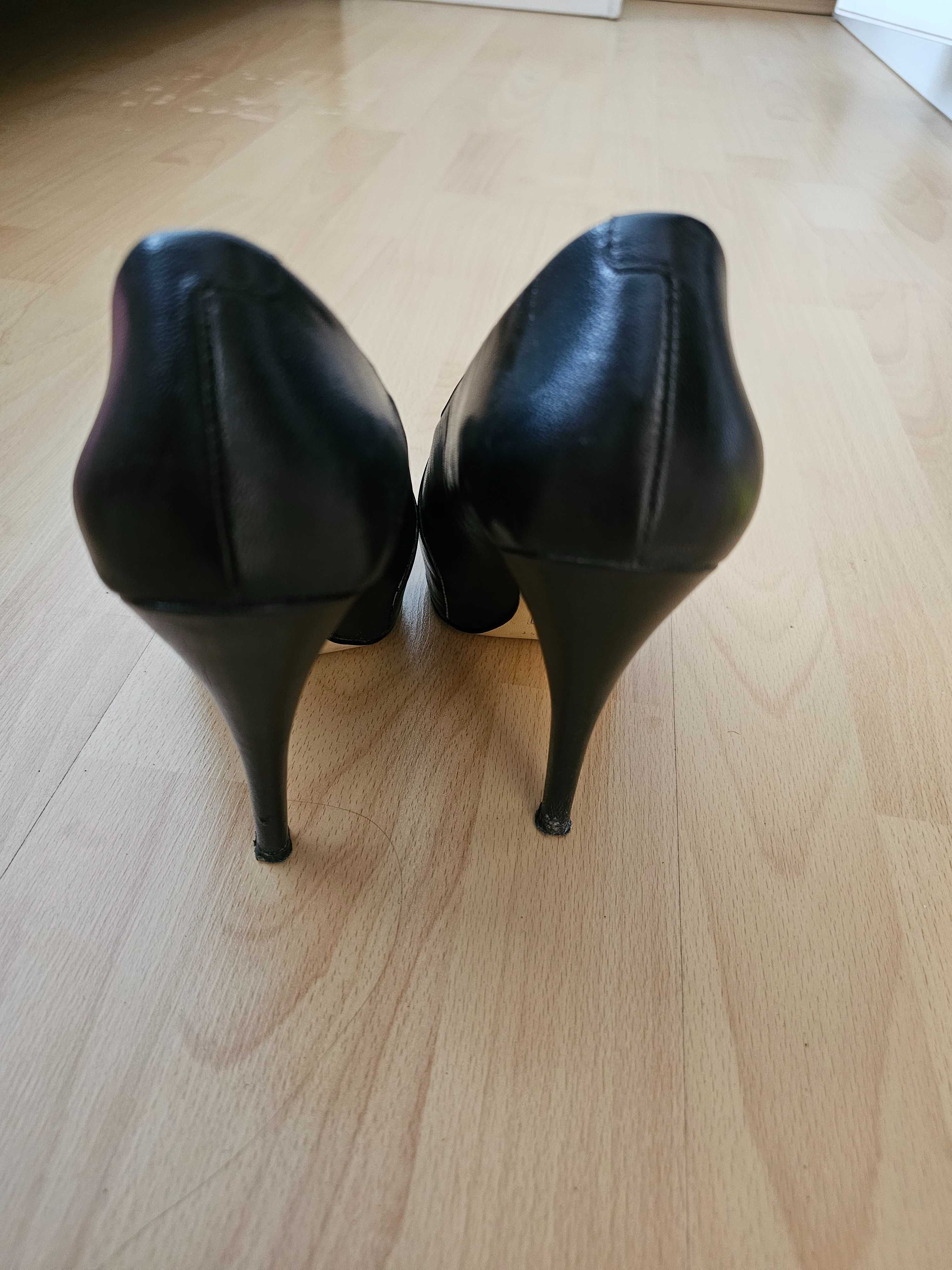 Pantofi stiletto, nine west, piele naturala, tocuri de 10 cm,