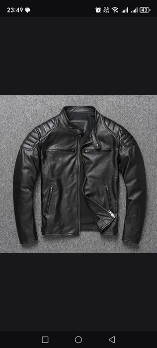 Куртка и брюки кожаная комплект из натуральной воловьей кожи