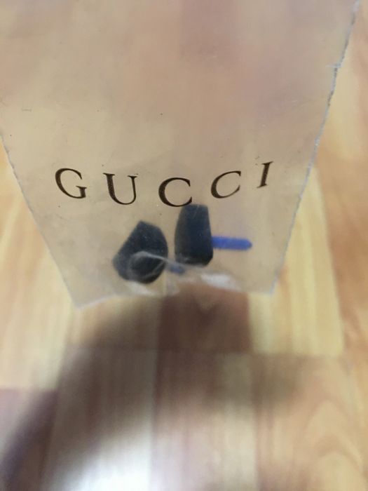 Sandale , botine 37 originale Gucci Black Perforated Leather Kim Platf