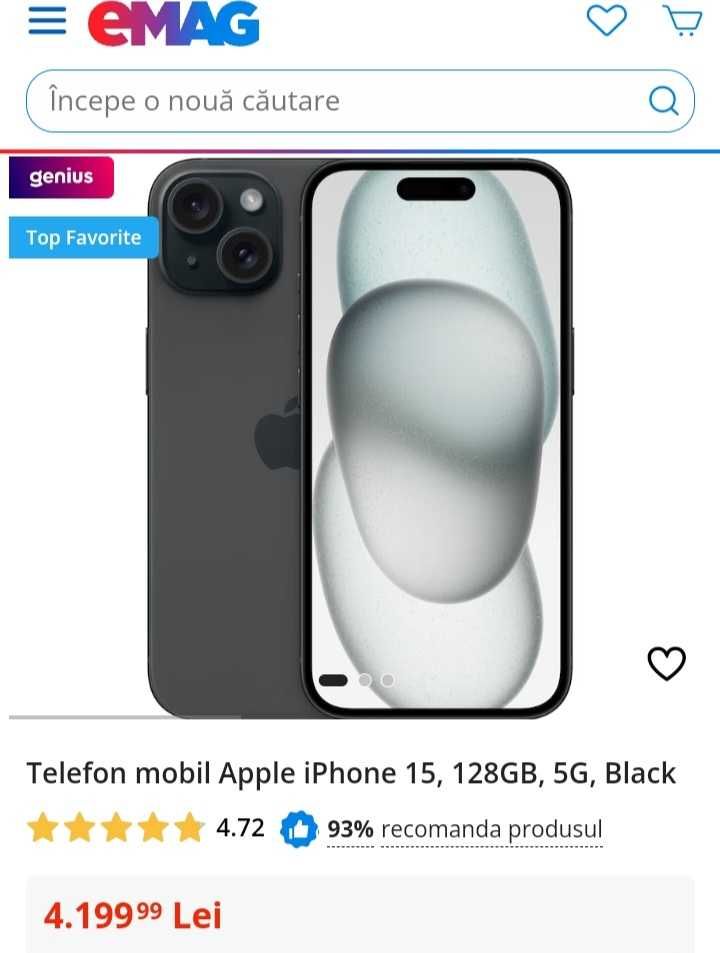 Iphone 15 nou luat de cateva zile