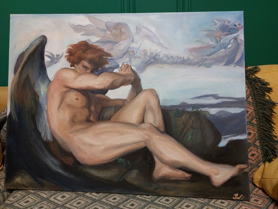 The Fallen Angel - Alexandre Cabanel Ulei pe panza 60x80cm