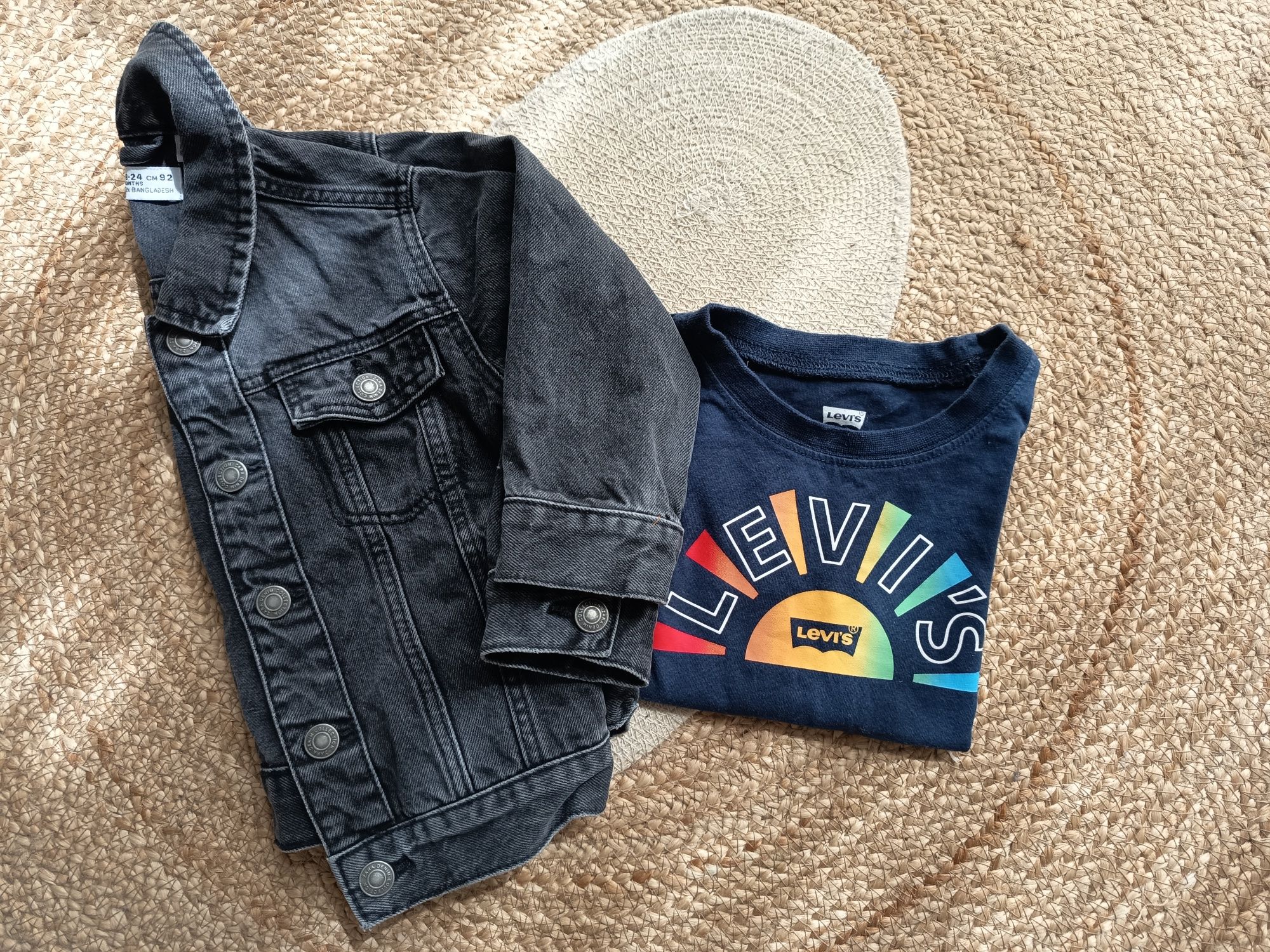 Сет от дънково яке Zara и блуза Levi's, р-р 92 за момче