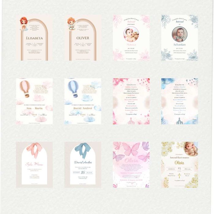 Invitații digitale botez – 40 lei