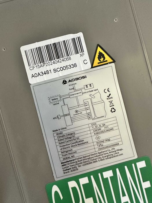 AOBOSI CF15 frigider/congelator auto pentru masina -20 +20 grade